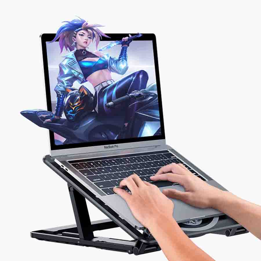 Adjustable Multi-Function Portable Laptop Stand with Cooling Fan