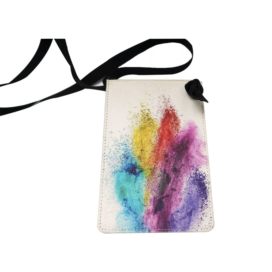 Canvas Crossbody Cell Phone Bag with Shoulder Strap