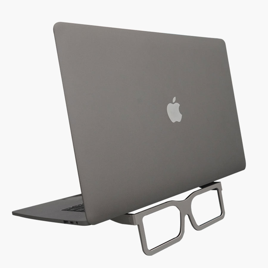 Ergonomic Portable Foldable Aluminum Laptop Stand with Glasses Shape