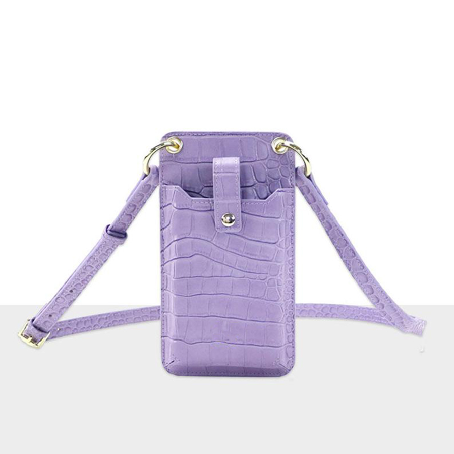 Leather waterproof crossbody mobile phone shoulder bag